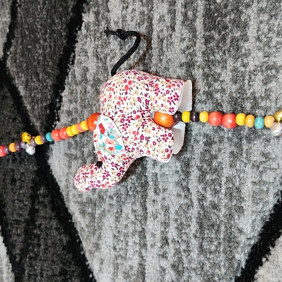 GOOD FORTUNE ELEPHANT BEADED HANGING WALL WINDOW DOOR DECOR - Picture 5 of 11